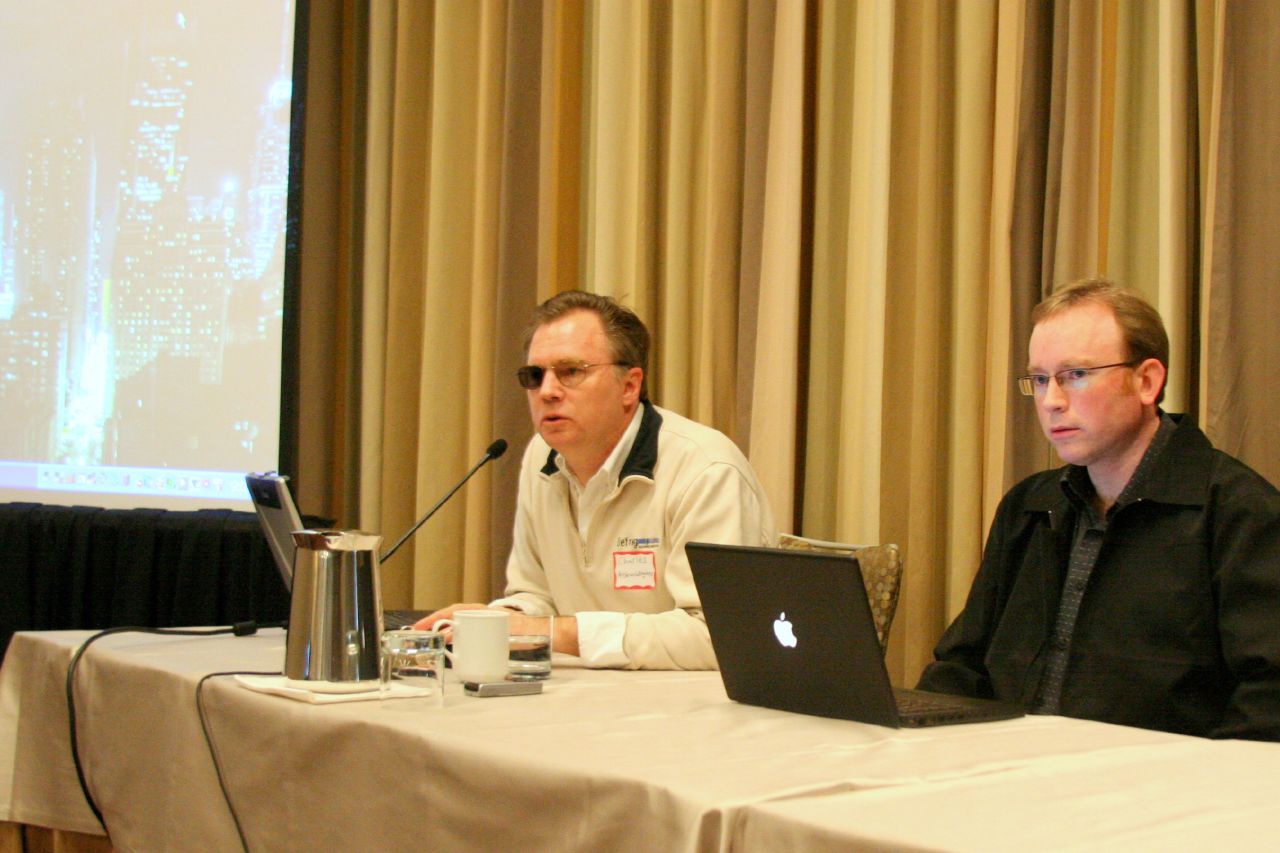 Me and Charles Knight of AltSearchEngines, at a one-day conference we organized in San Francisco, April 2008. Photo by Elliott Ng