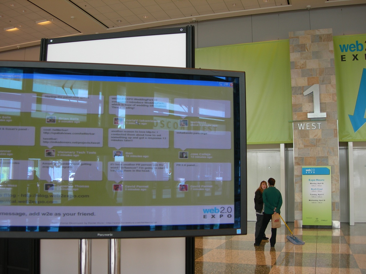 Twitter board at Web 2.0 Expo