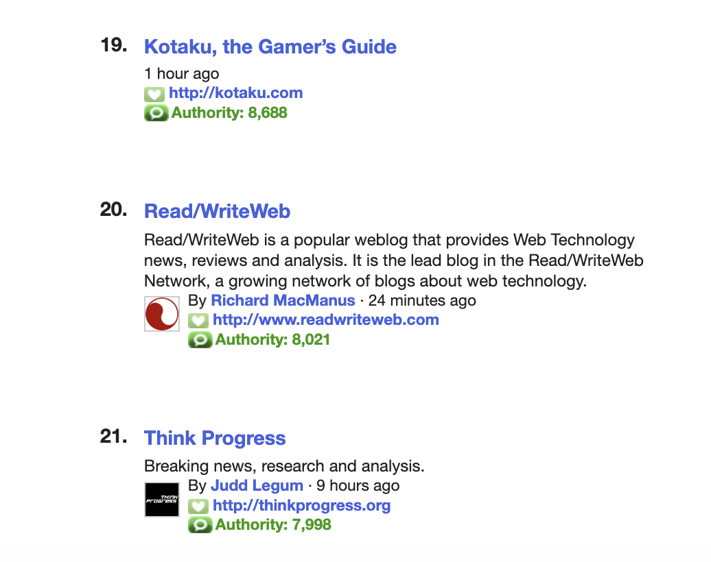 RWW cracks the top 20 of Technorati