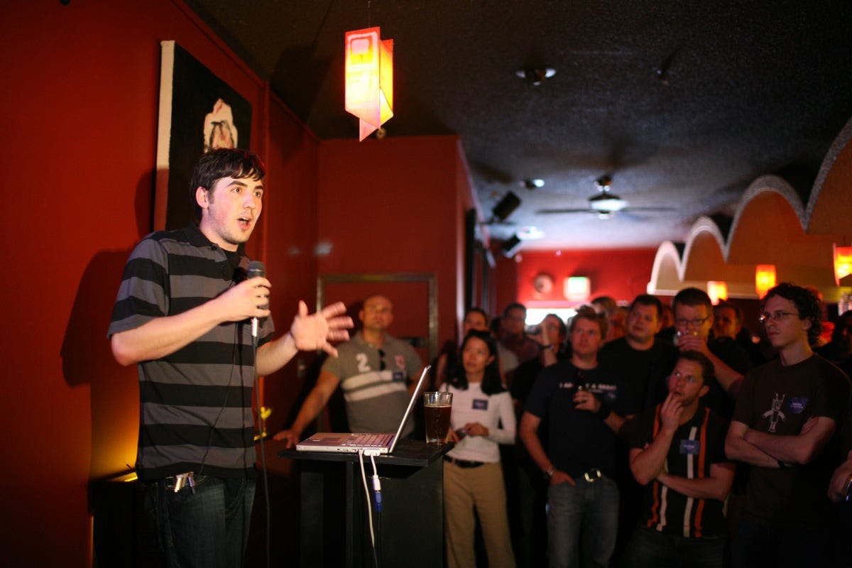 Digg CEO Kevin Rose at the Digg 3.0 launch party, June 2006