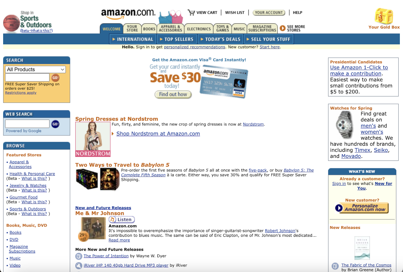 Amazon, April 2004