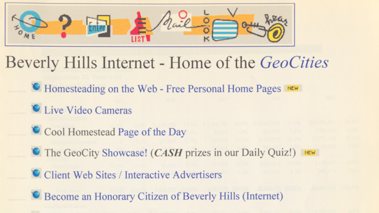 GeoCities in 1995: Building a Home Page on the Internet