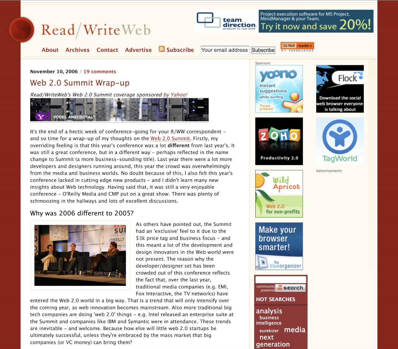 RWW review of Web 2.0 Summit 2006