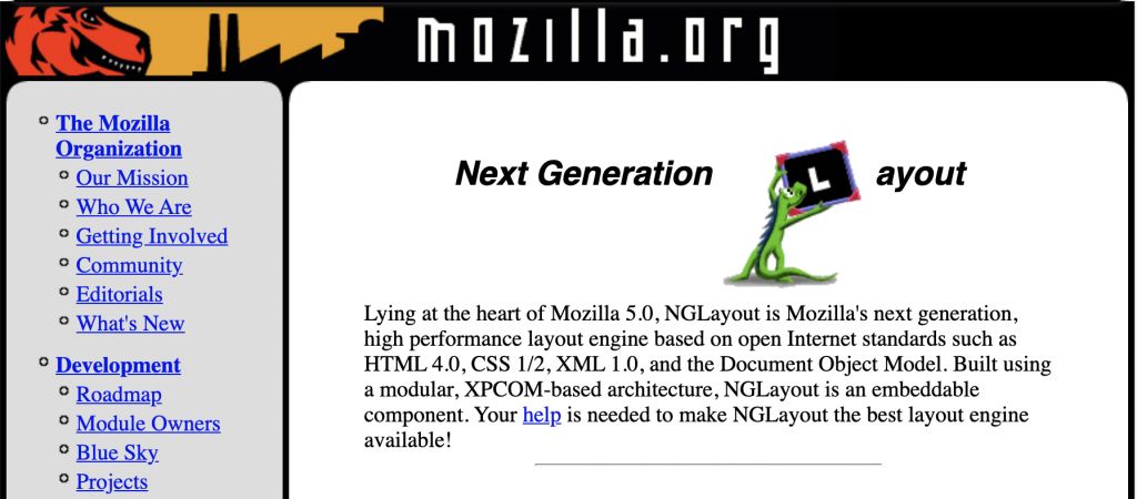 Mozilla’s NGLayout page