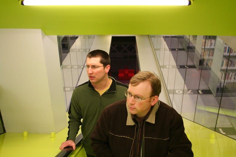 Josh Porter and I at the Seattle Central Library