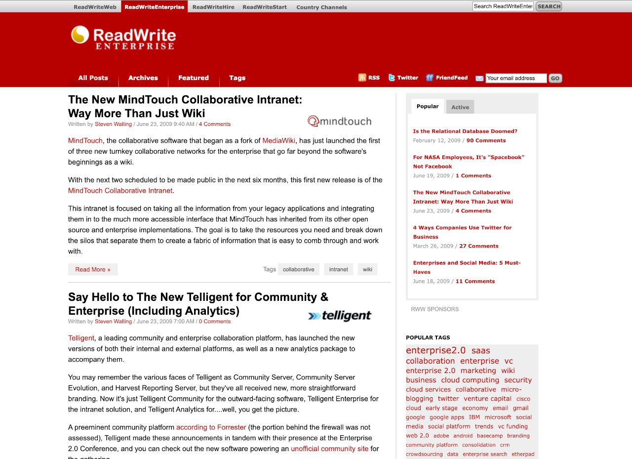 ReadWriteEnterprise, June 2009