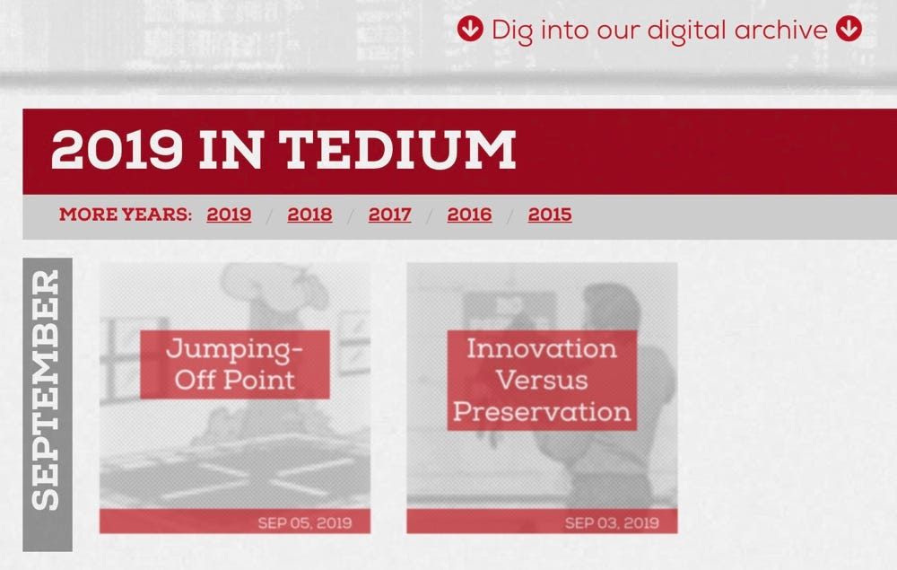 Tedium 2019