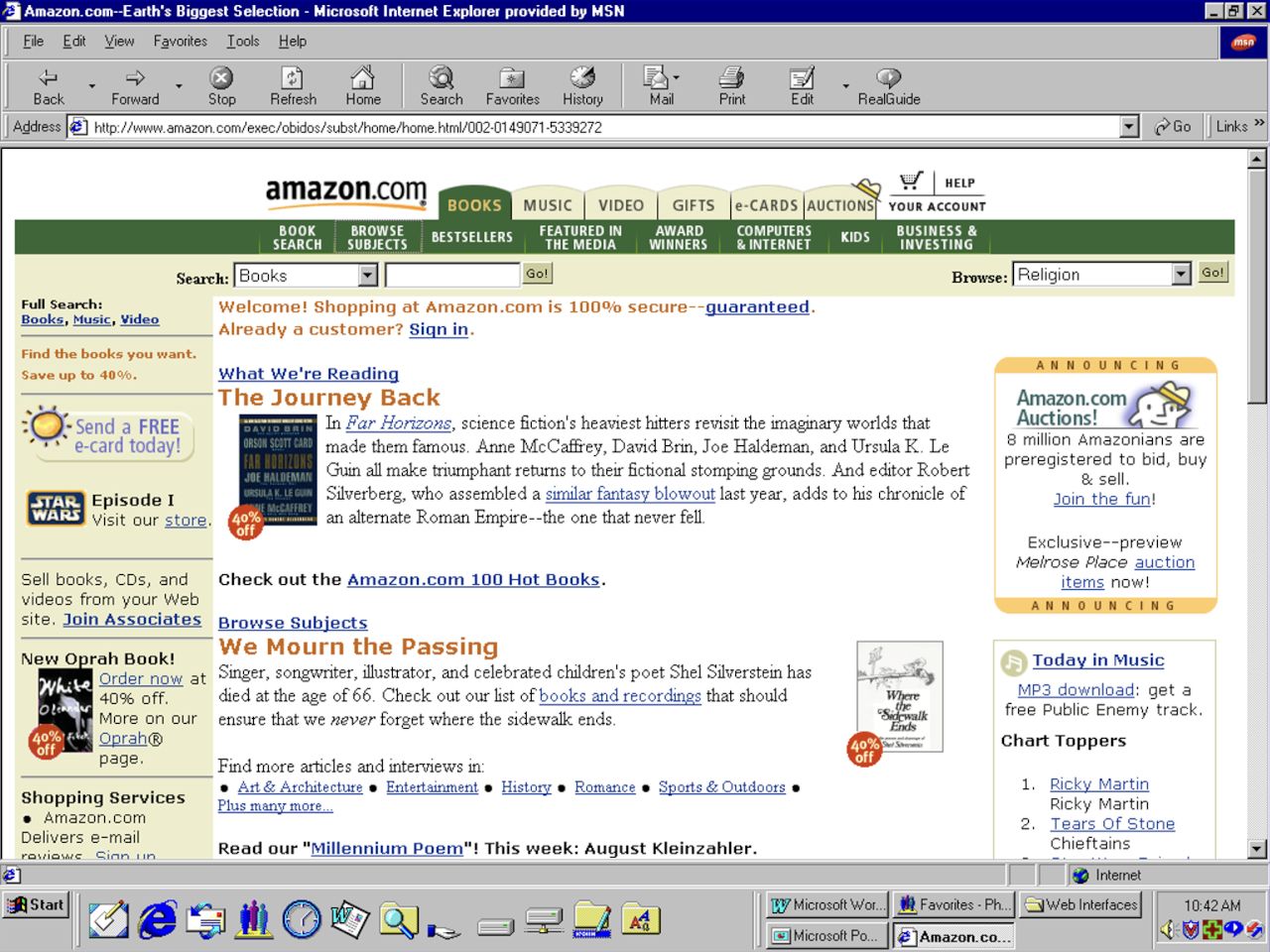 Amazon, May 1999