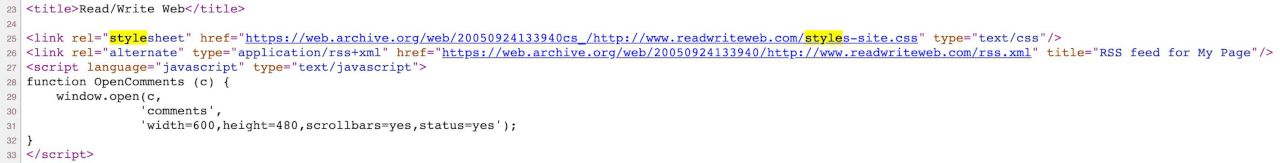header source code screenshot
