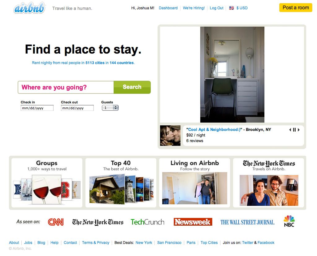 Airbnb, June 2010