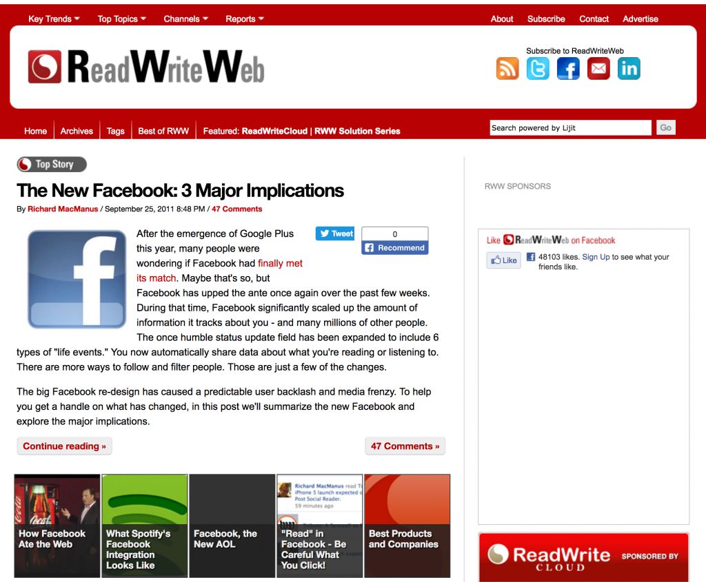 ReadWriteWeb, September 2011