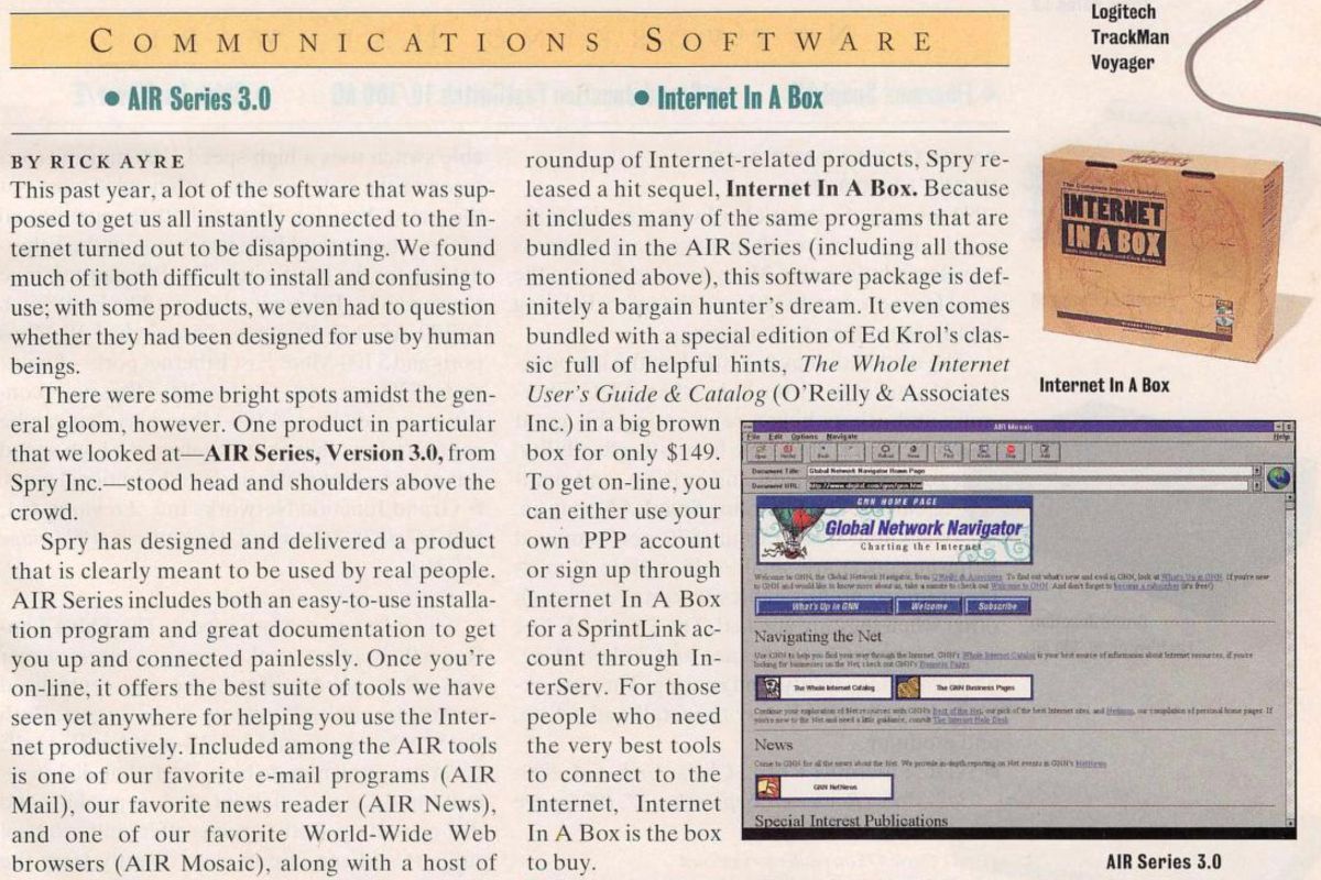 Internet in a box, 1994