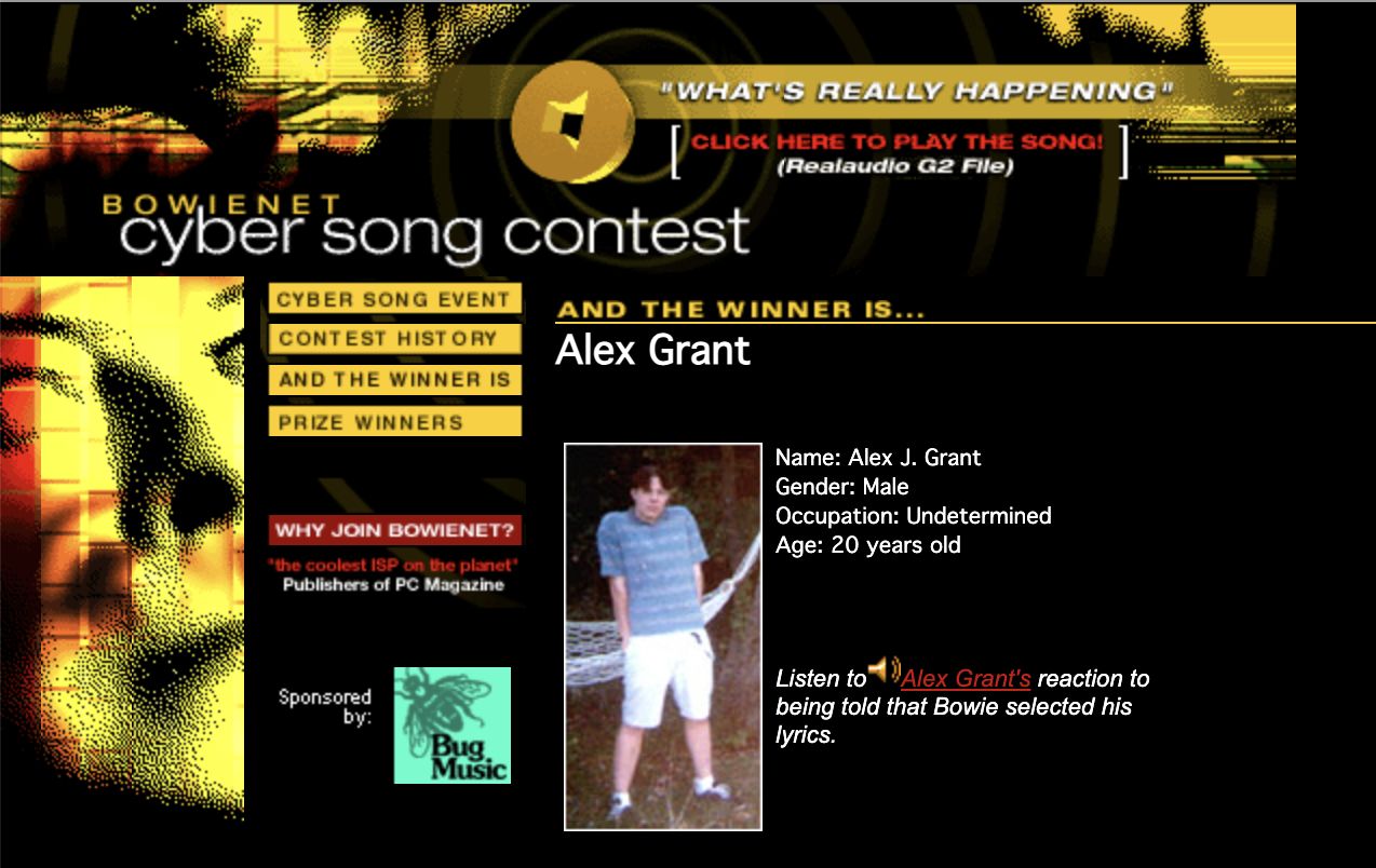 BowieNet cyber song contest