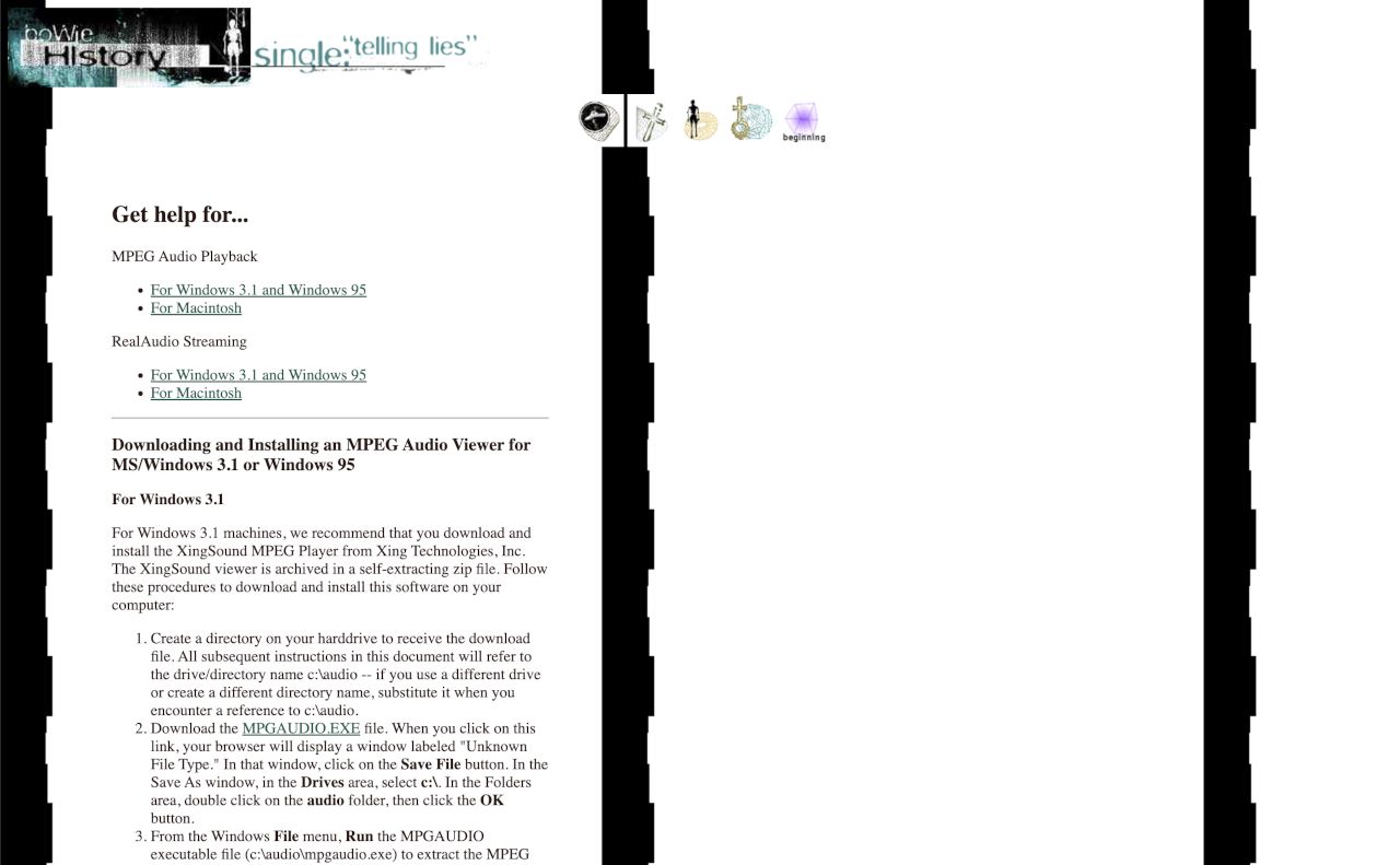 Telling Lies help section