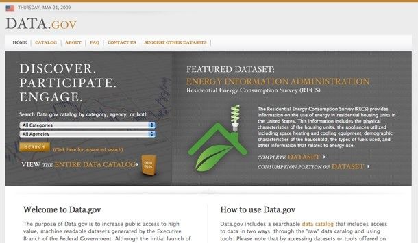Data.gov catalog of public data
