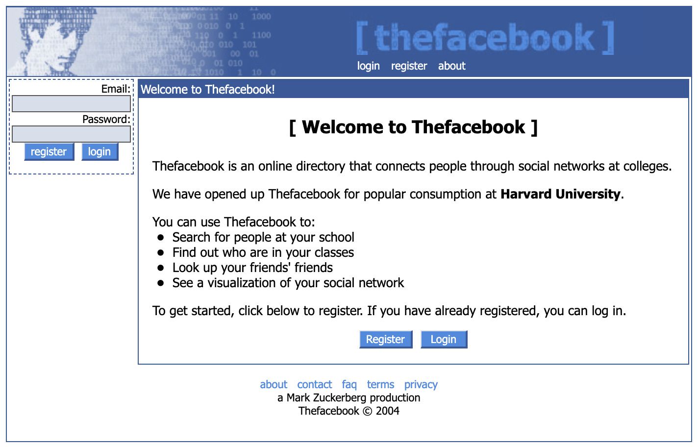 thefacebook, Feb 2004