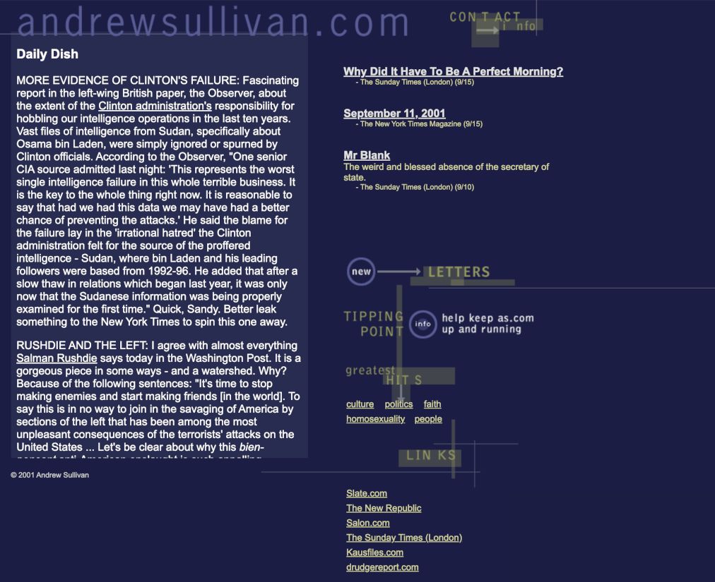 Andrew Sullivan, September 2001