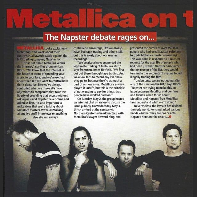 Metallica vs Napster