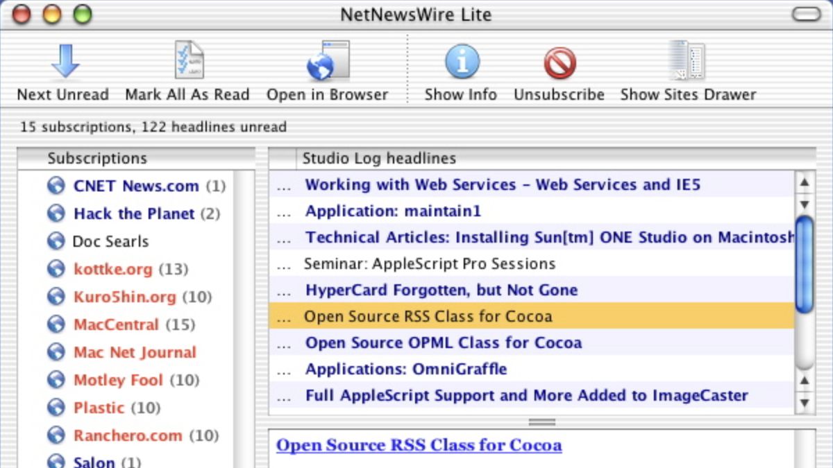 The Blogosphere Blossoms in 2003 As RSS Readers Catch On