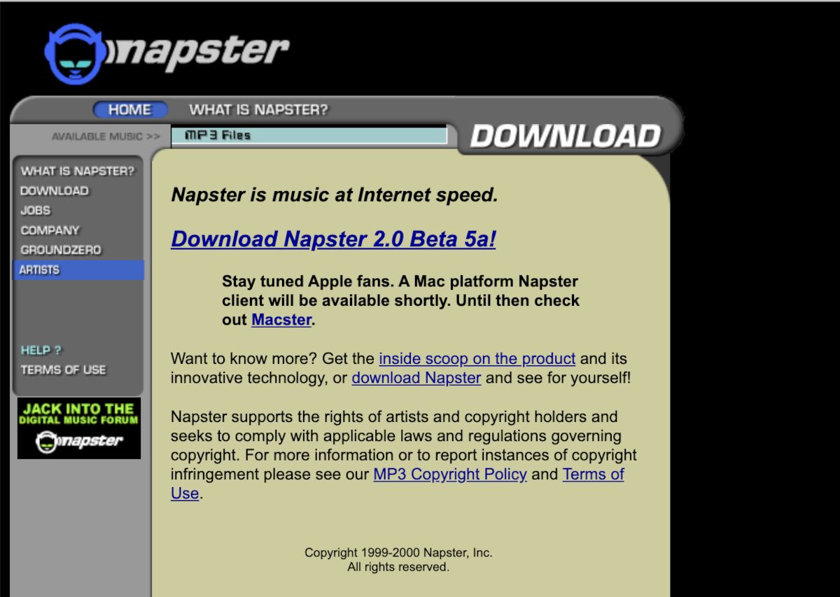 Napster, 7 April 2000