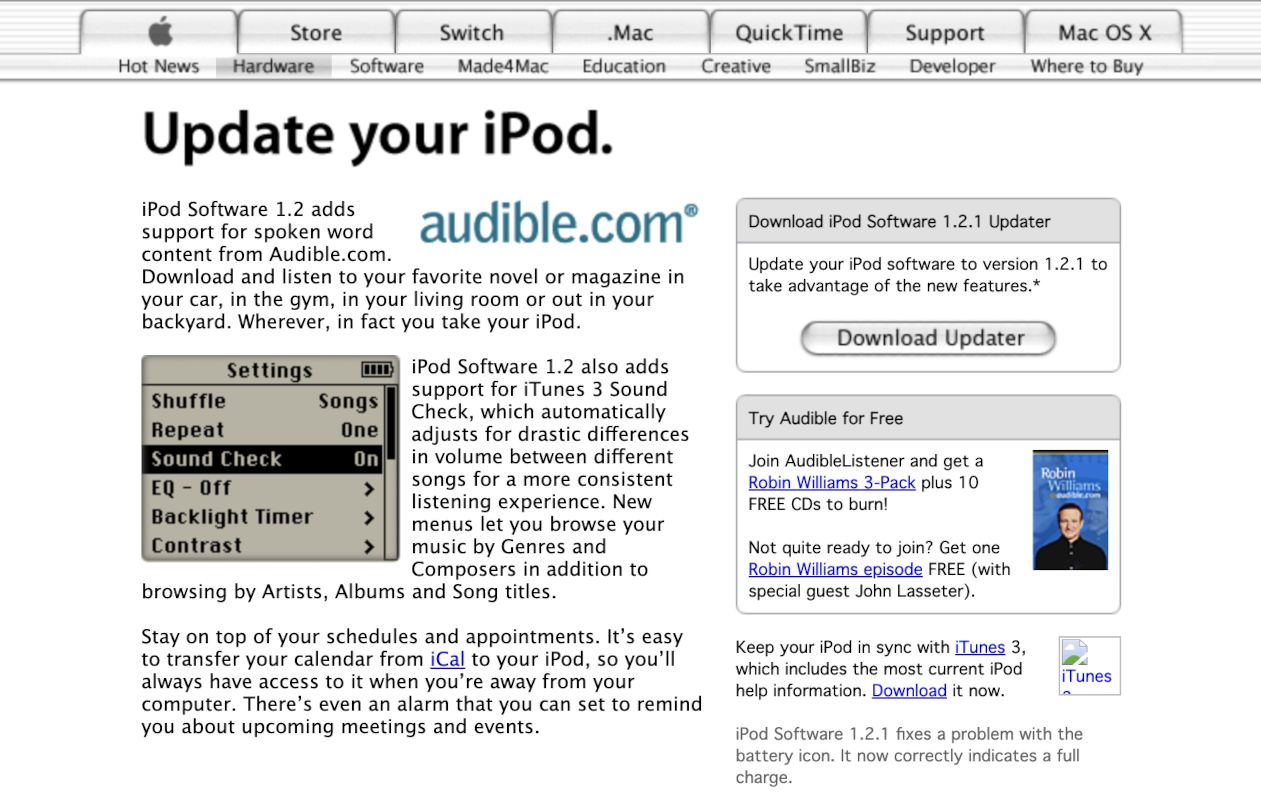 update iPod software