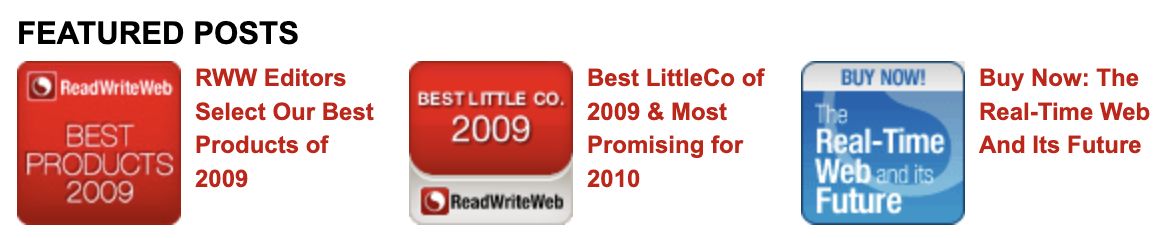 Featured posts December 2009