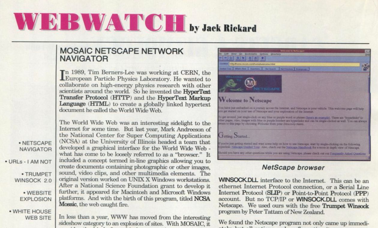 Webwatch, December 1994