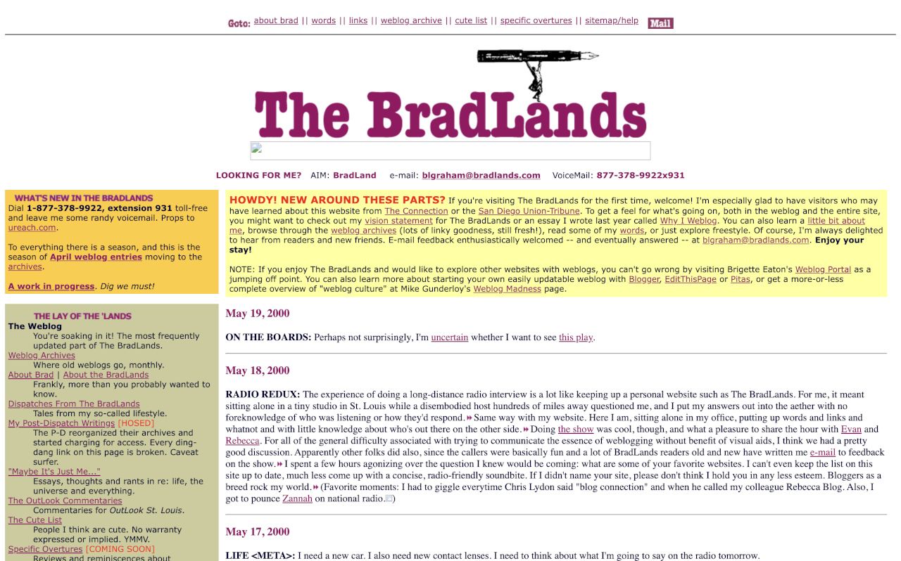 The BradLands, May 2000