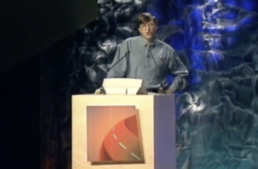 Bill Gates at PDC 1996, talking about the road ahead.