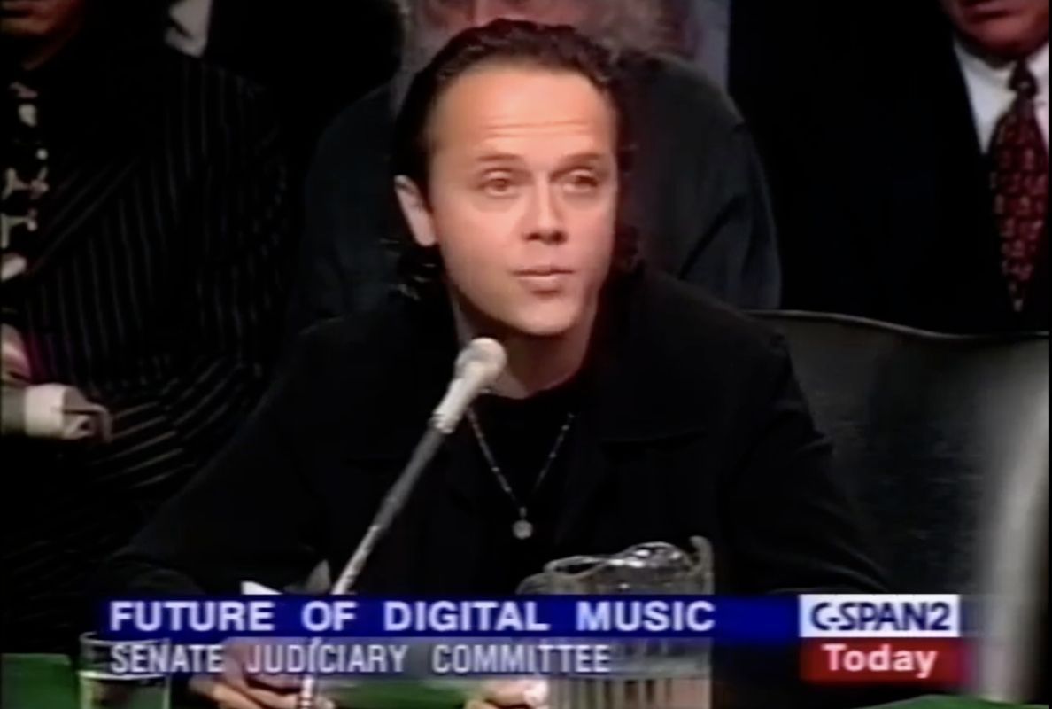 Lars Ulrich testifying against Napster