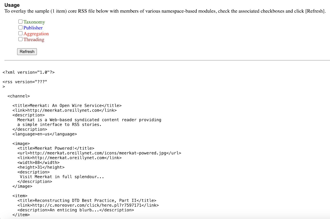 RSS modules example, 2000