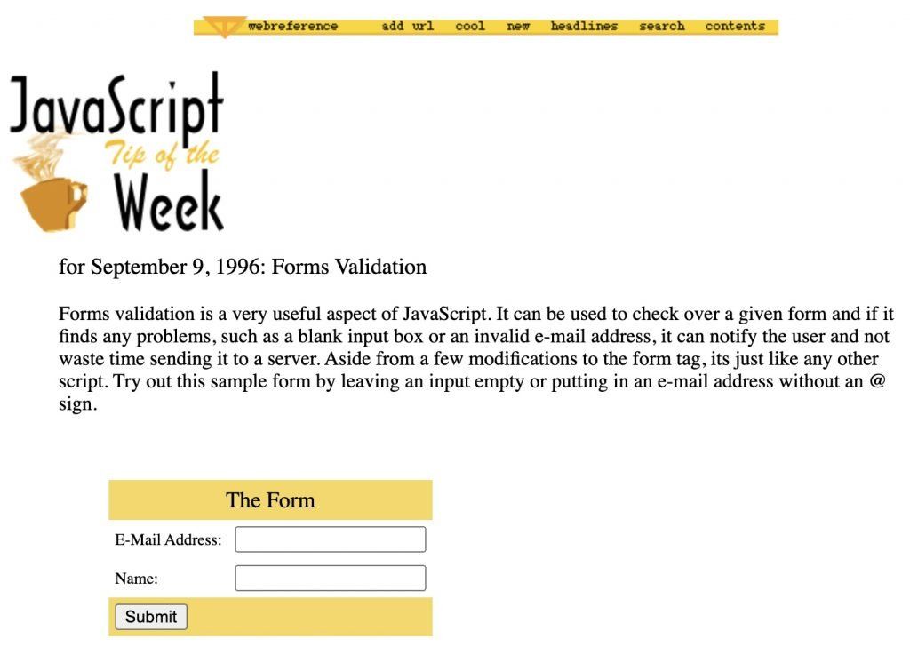 One of Nick Heinle’s weekly JavaScript tips.