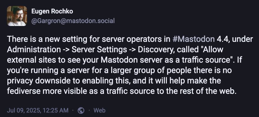 Mastodon referrals