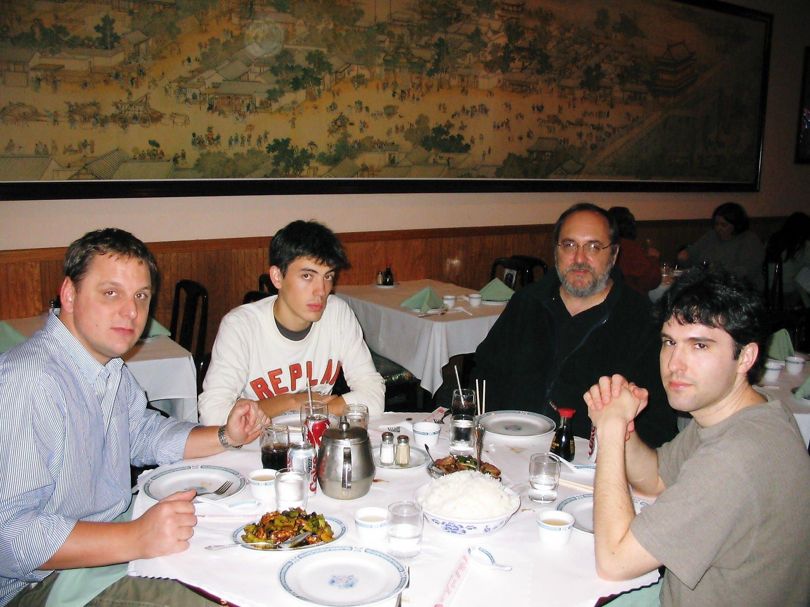 My photo of the others during the spicy noodles lunch.