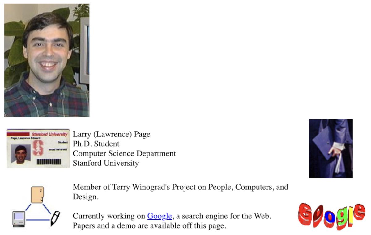 Larry Page's home page at Stanford
