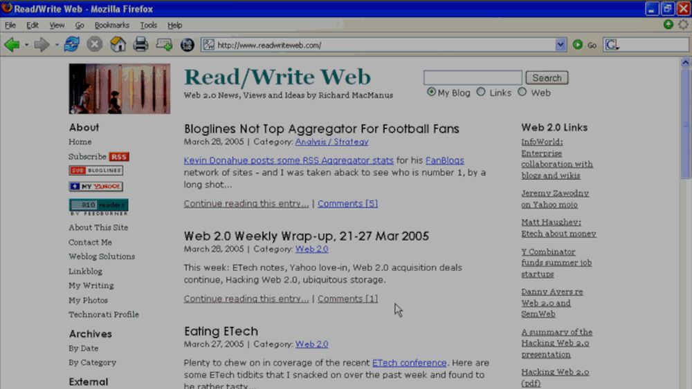 ReadWriteWeb Growth in 2005, Before First US Trip