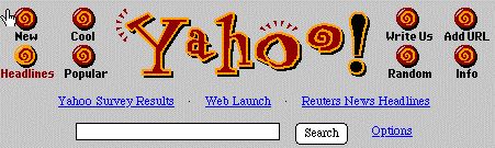 Yahoo toolbar circa 1995