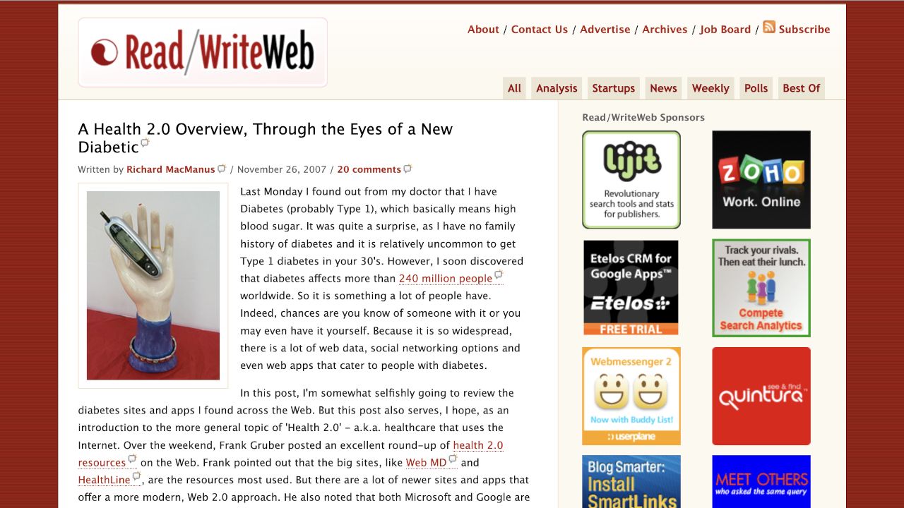 Stress 2.0: Type 1 Diabetes Plus Web Server Issues