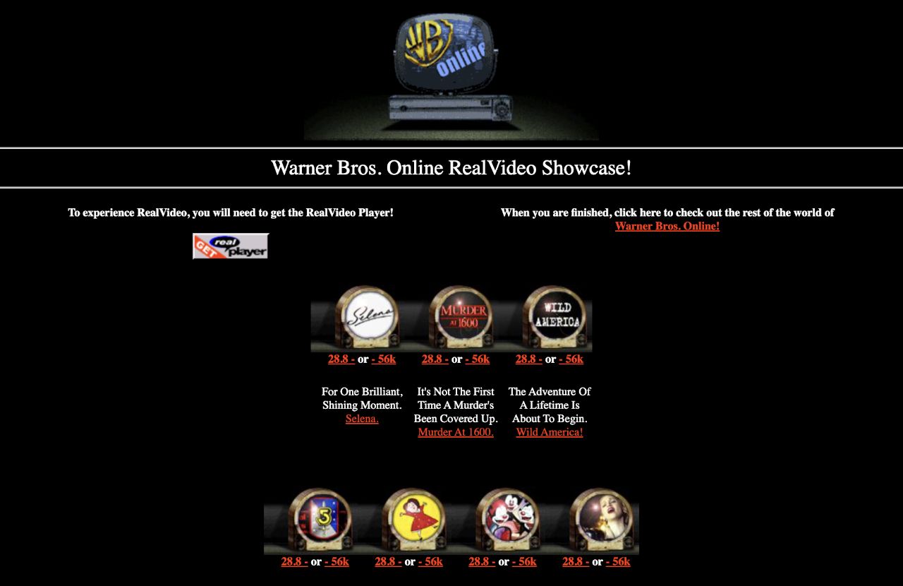 Warner Bros RealVideo showcase, April 1997