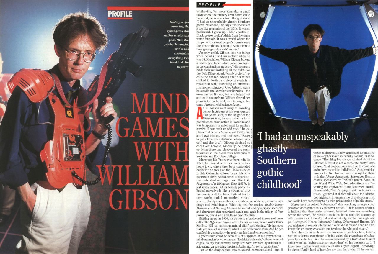 William Gibson magazine story, 1995