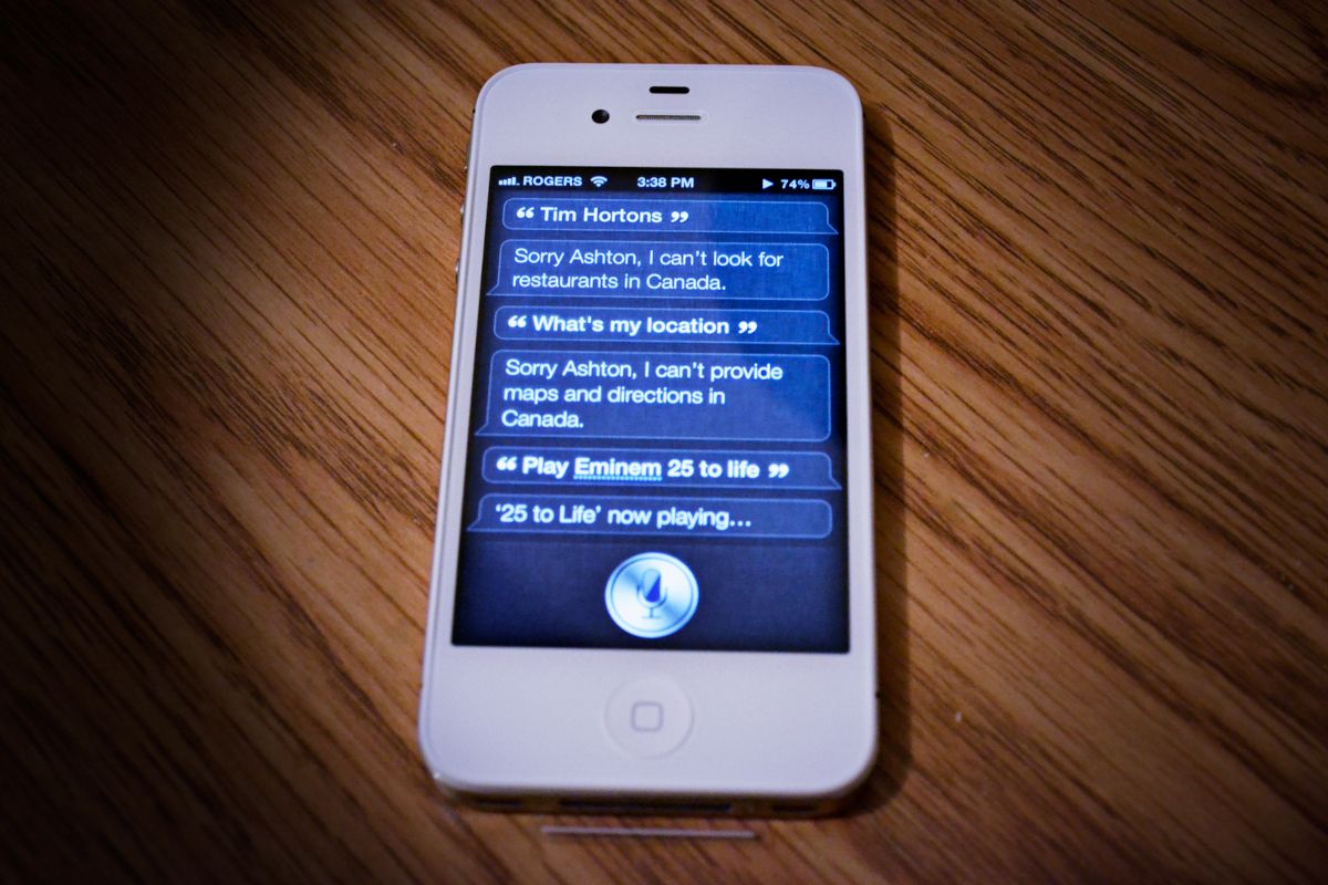 Siri on an iPhone 4s, 2011