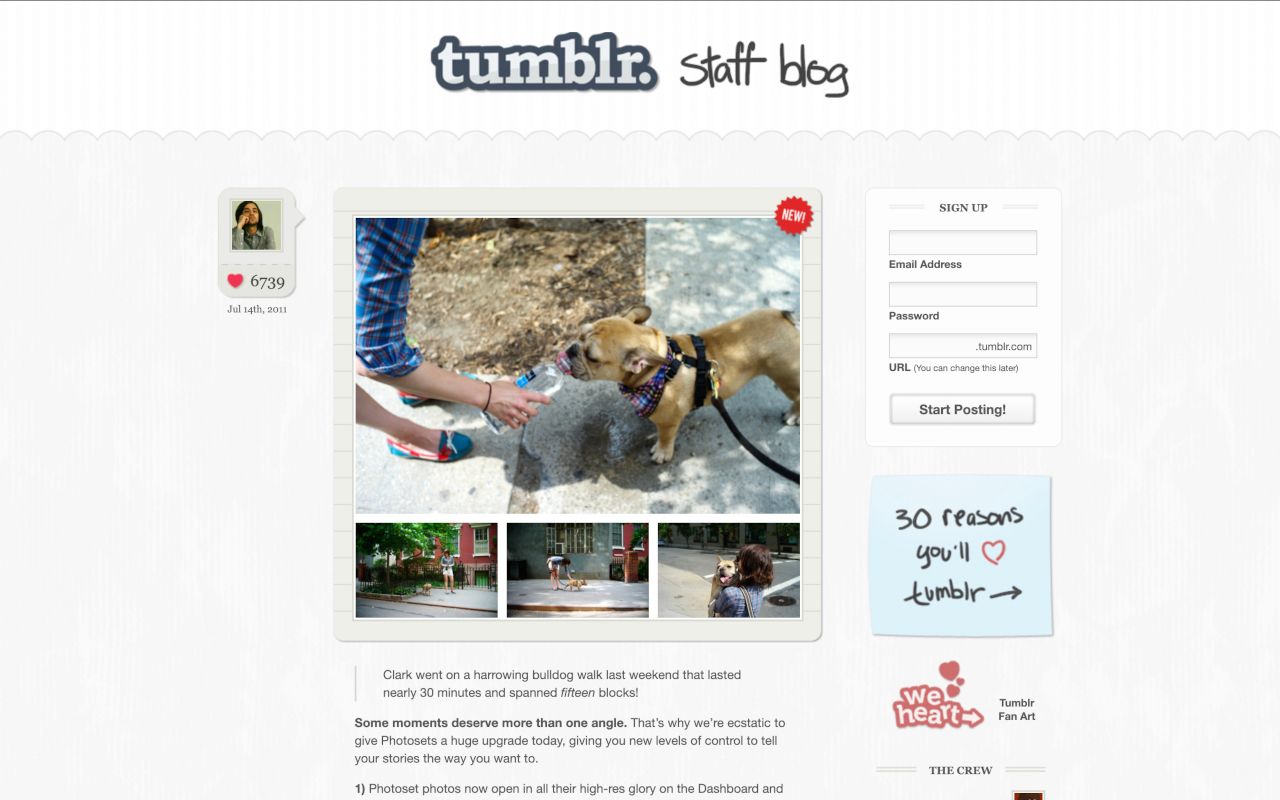 Tumblr photosets, July 2011