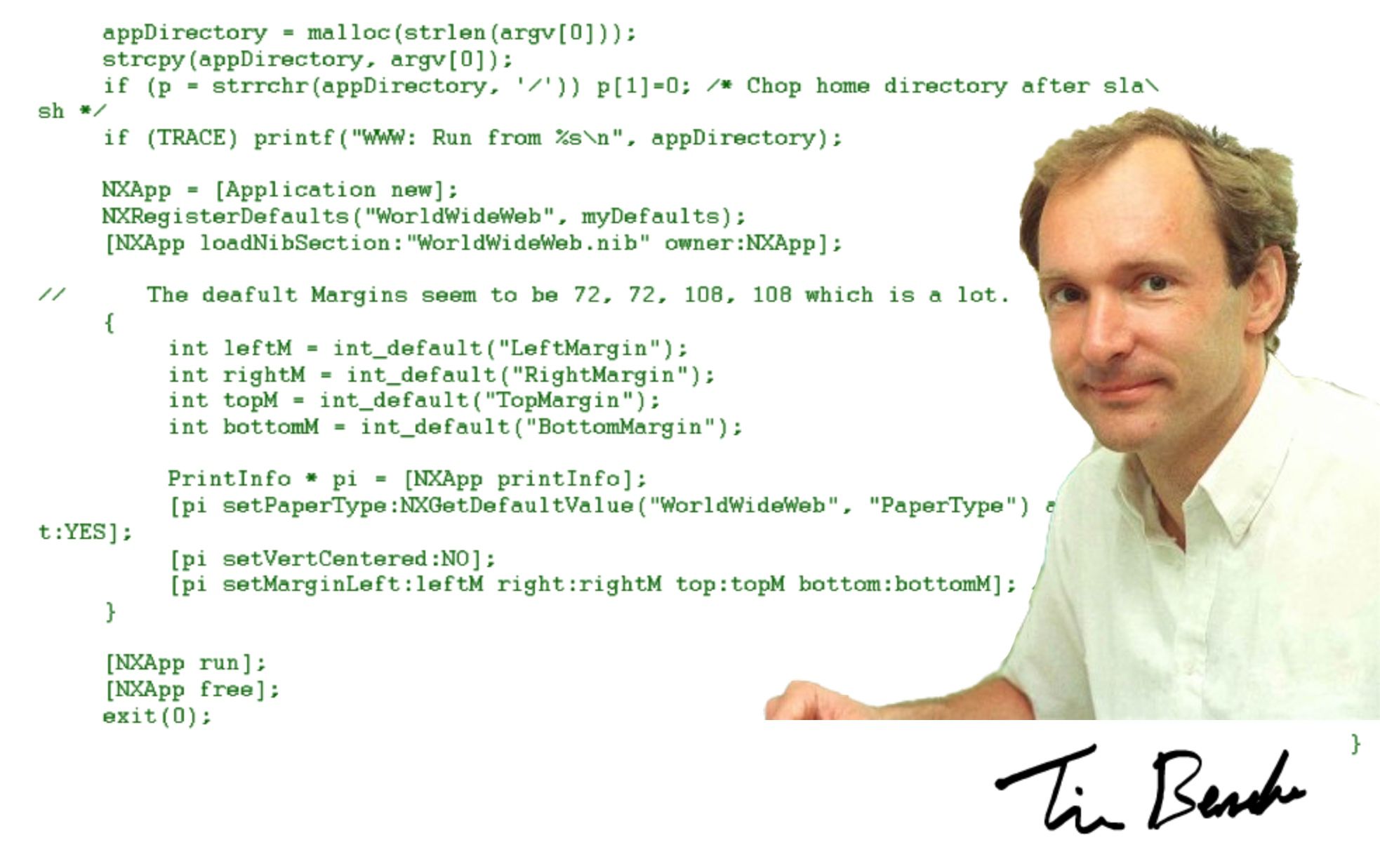 Tim Berners-Lee invents the web