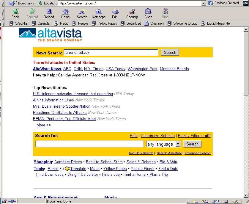 altavista 911