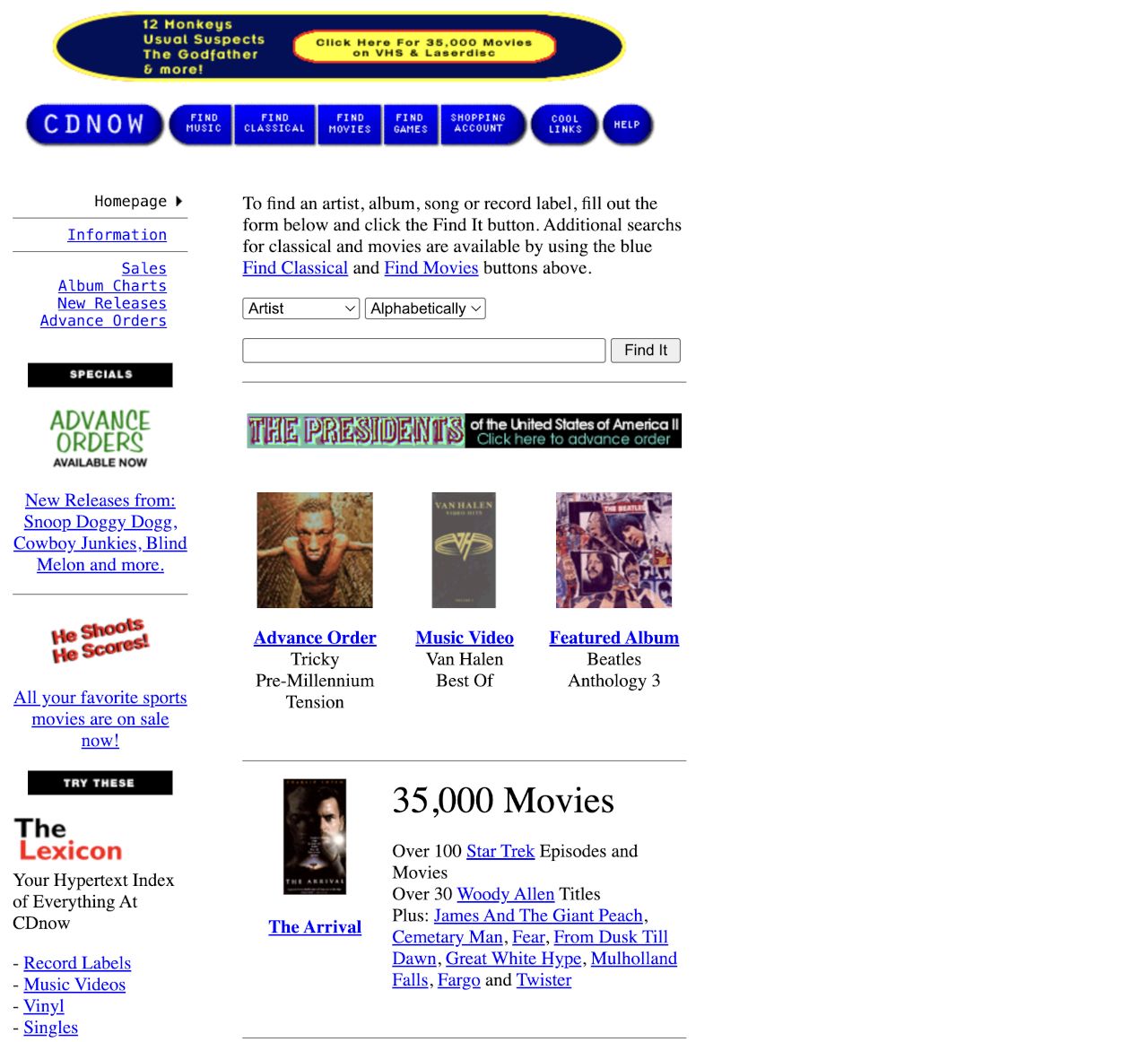 CDnow 1996