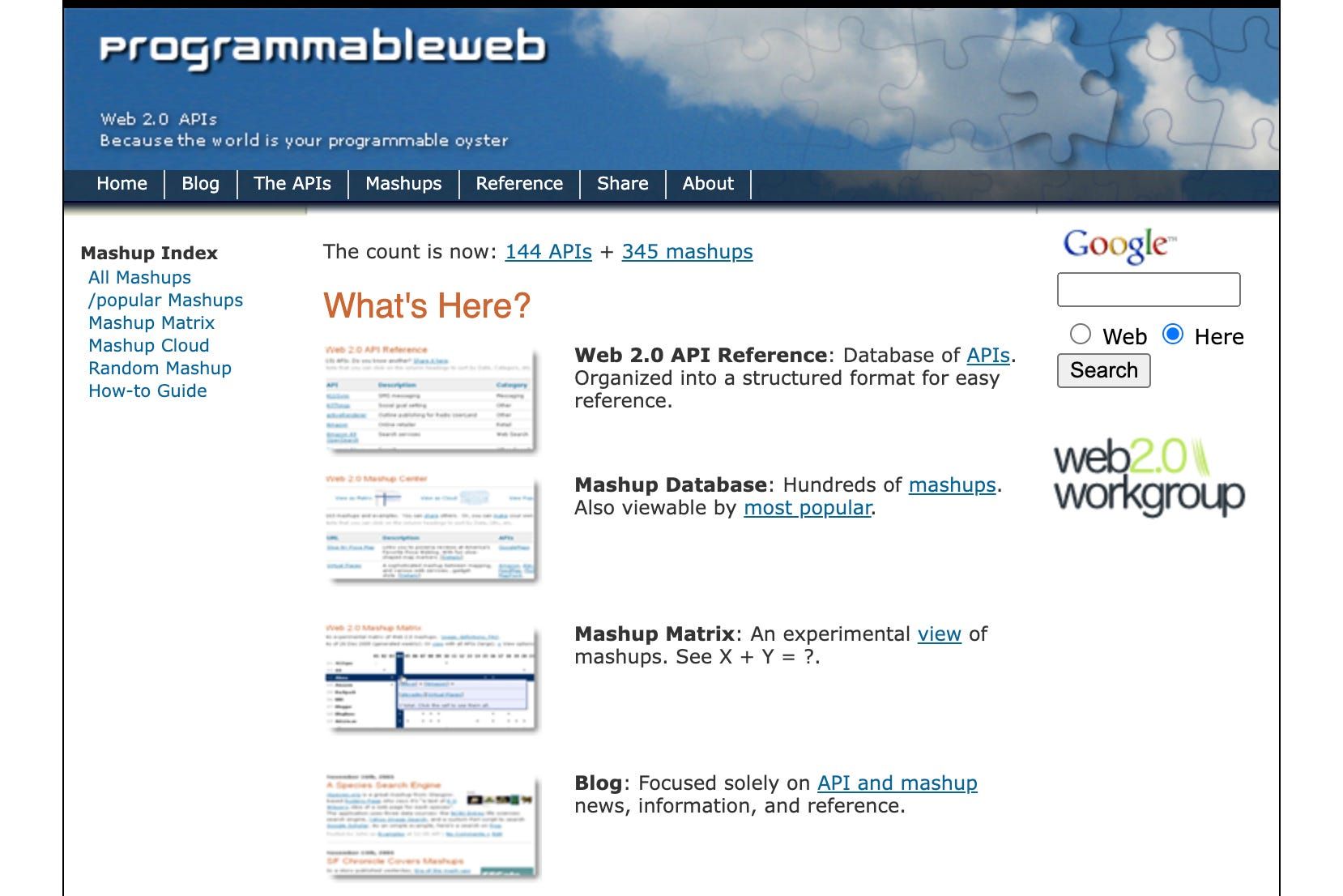 ProgrammableWeb, January 2006