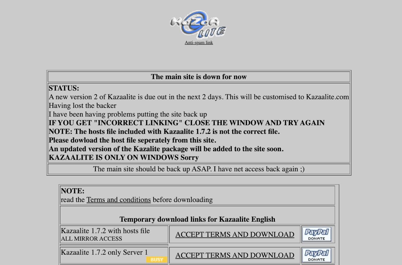 Kazaa Lite, 2002