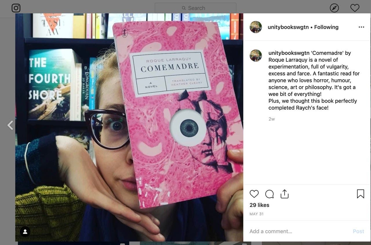 Unity Books instagram post