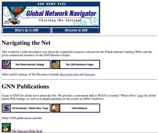 Computer History Museum screenshot of GNN