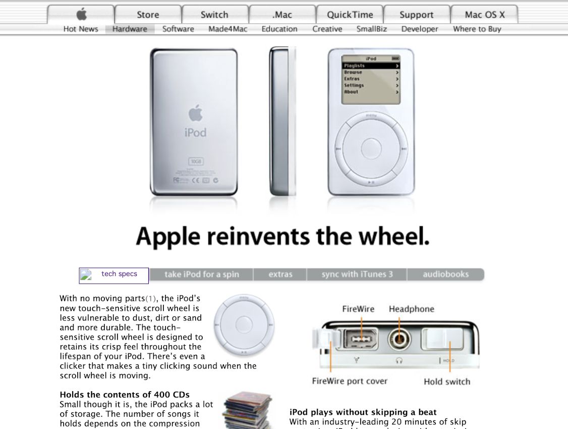 iPod generation 2 tech specs